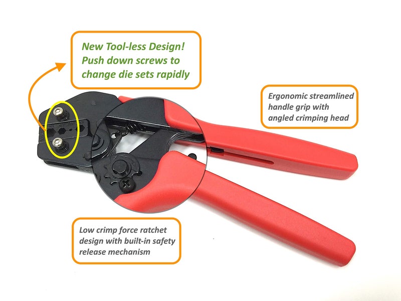 Basoteeuo ConnectoRF Professional Quick Interchangeable Crimping Tool Kit for Coax RF connectors with 5 Die Sets - Image 4